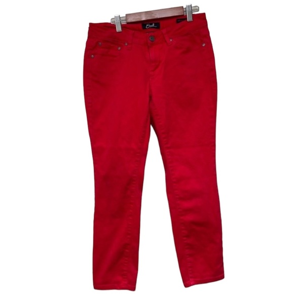 Earl Jeans Denim - Earl Skinny Ankle Jeans Size 4P Color Red